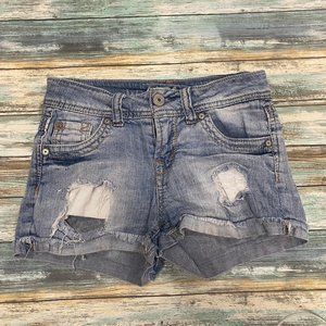 women jeans short fits size 0 blue